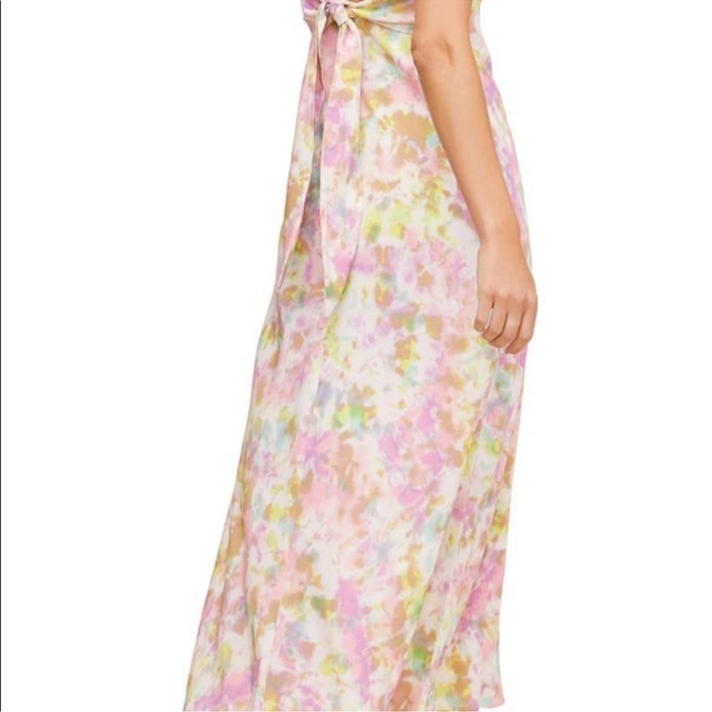 Astr the label charisma tie dye midi dress pink yellow size M - Picture 4 of 11